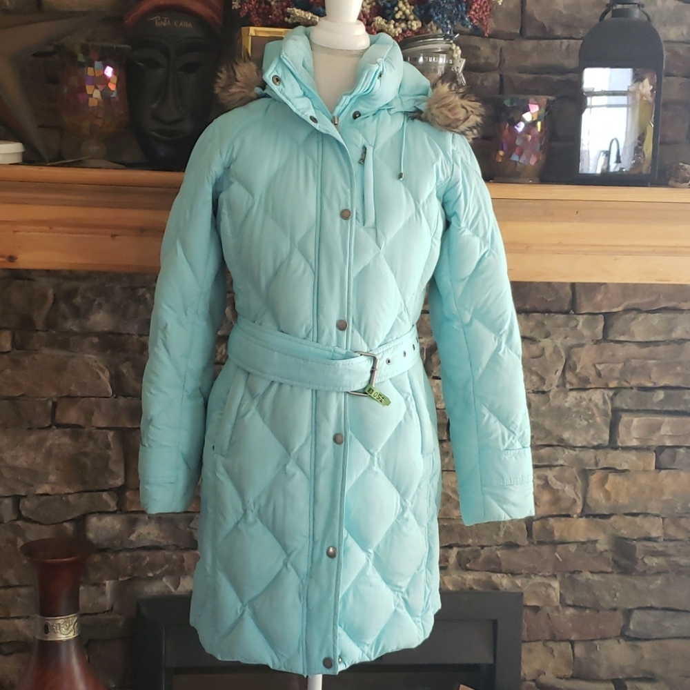 TODAY⚡LANDS' END DOWN BABYBLUE JACKET SZ XS 2/4